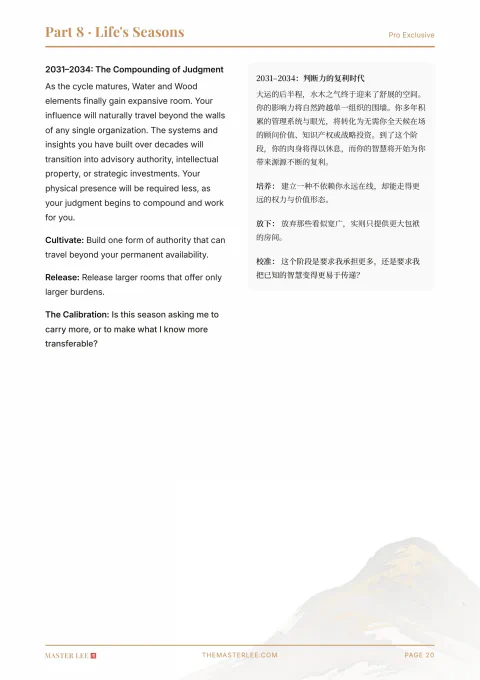 Long-term life cycles page 20 in a Life Architecture report