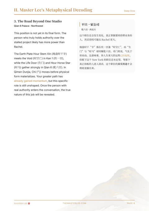 Metaphysical Decoding page 08 in a Situation Shift sample report
