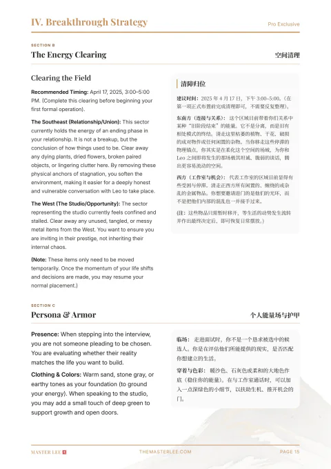 Breakthrough Strategy page 15 in a Situation Shift Pro report