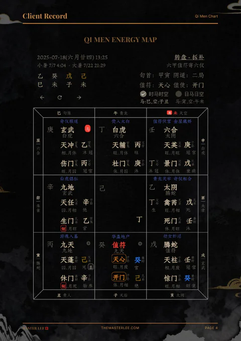 12-Month Strategy sample report Qi Men Energy Map